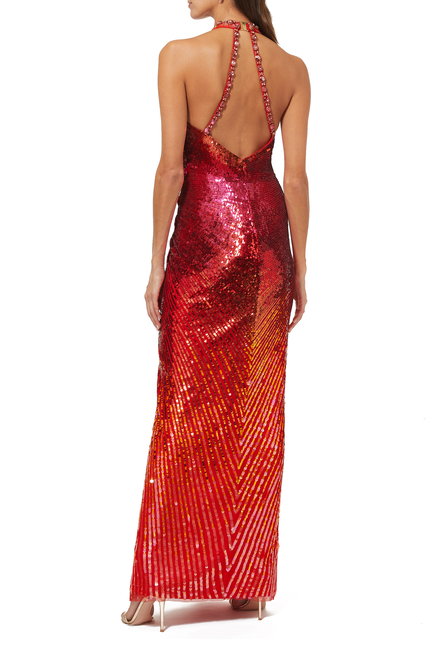 x 007 Capsule Collection The World Is Not Enough Sequin Embellished Gown